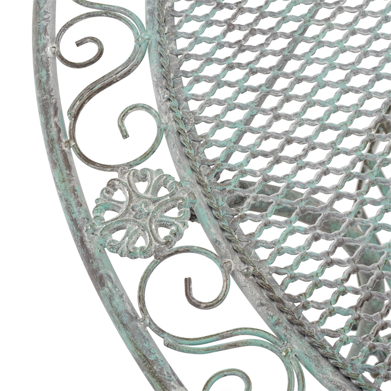 Safavieh Genson Half-Moon Iron Console Table in Green