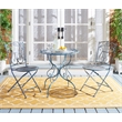 Safavieh Semly 3Pcs Iron Bistro Setting in Blue