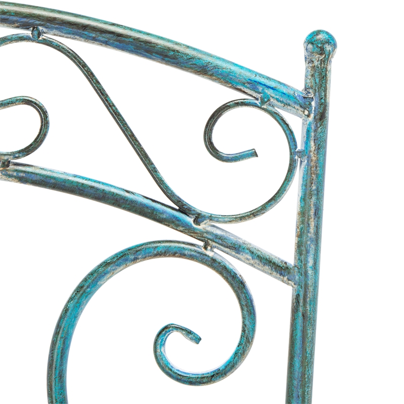 Safavieh Semly 3Pcs Iron Bistro Setting in Blue