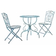 Safavieh Semly 3Pcs Iron Bistro Setting in Blue