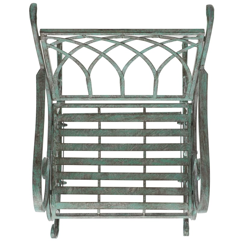 Safavieh Medrano Iron Rocking Chair in Green