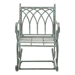 Safavieh Medrano Iron Rocking Chair in Green