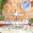 Safavieh Adriel 3Pc Iron Bistro Set in Blue