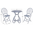 Safavieh Adriel 3Pc Iron Bistro Set in Blue