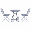 Safavieh Adriel 3Pc Iron Bistro Set in Blue