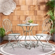 Safavieh Adriel 3Pc Iron Bistro Set in Green