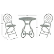 Safavieh Adriel 3Pc Iron Bistro Set in Green