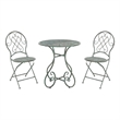 Safavieh Adriel 3Pc Iron Bistro Set in Green
