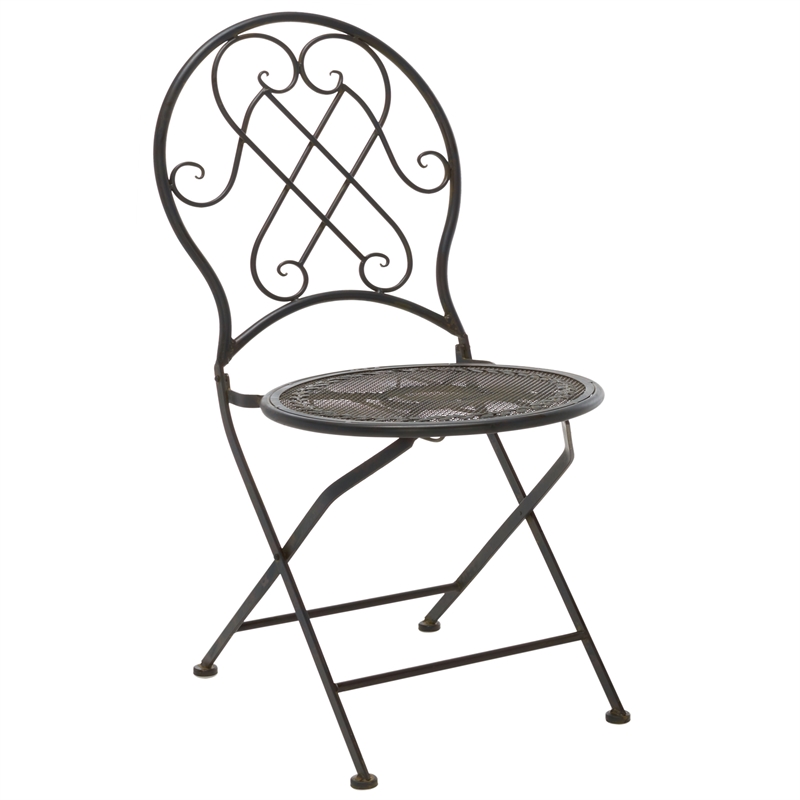 Safavieh Adriel 3Pc Iron Bistro Set in Black / Rust