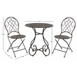 Safavieh Adriel 3Pc Iron Bistro Set in Black / Rust