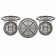 Safavieh Adriel 3Pc Iron Bistro Set in Black / Rust