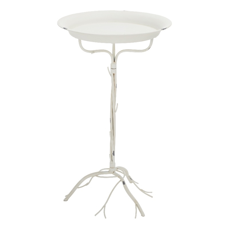 Safavieh Nigel Iron Bird Bath in White