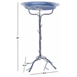 Safavieh Nigel Iron Bird Bath in Blue