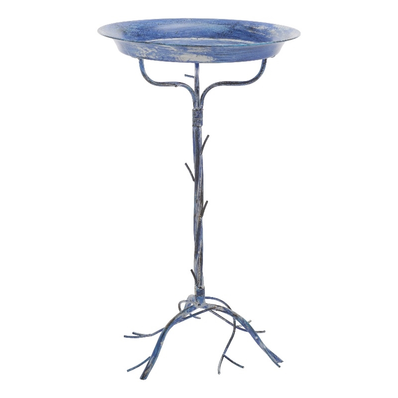 Safavieh Nigel Iron Bird Bath in Blue