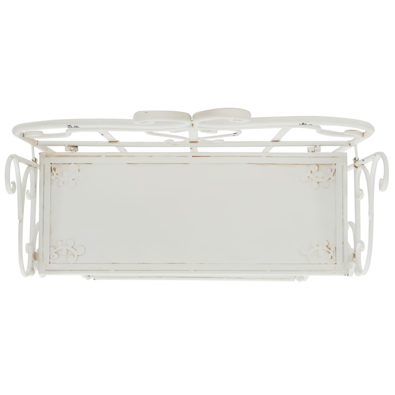 Safavieh Tyrique 4 Tier Iron Shelf Unit in White