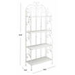 Safavieh Tyrique 4 Tier Iron Shelf Unit in White