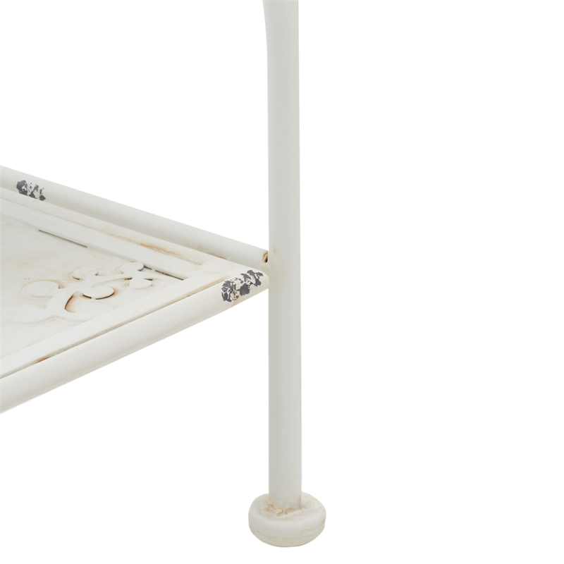 Safavieh Tyrique 4 Tier Iron Shelf Unit in White