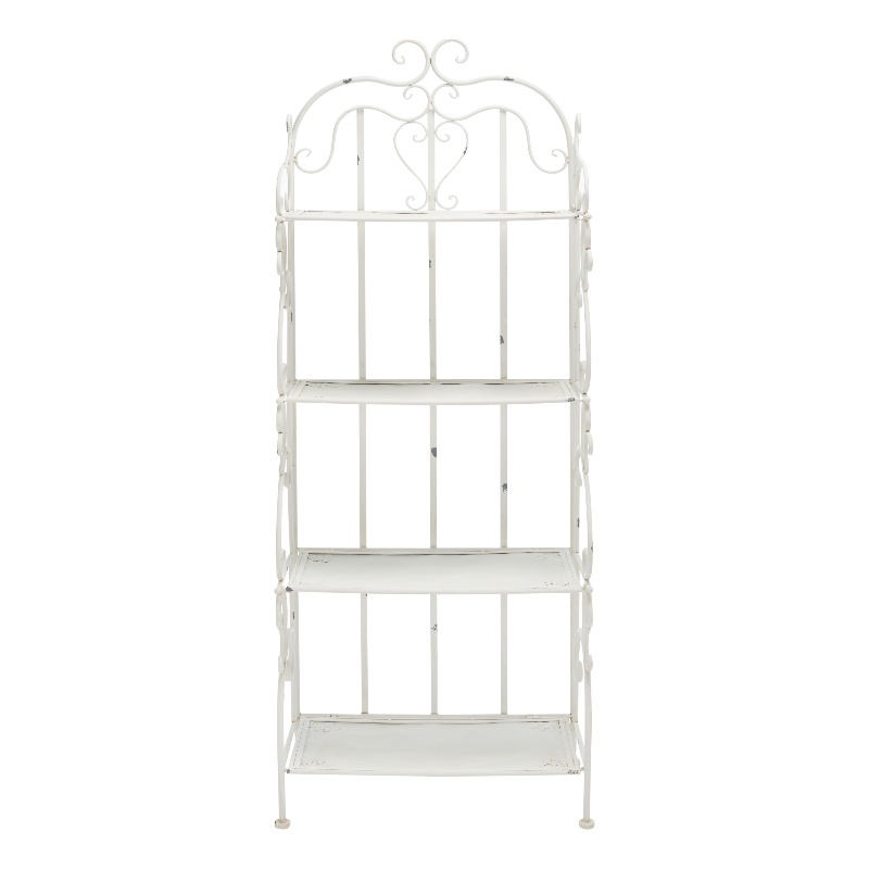 Safavieh Tyrique 4 Tier Iron Shelf Unit in White