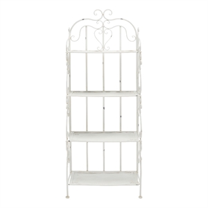 Safavieh Tyrique 4 Tier Iron Shelf Unit in White