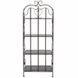 Safavieh Tyrique 4 Tier Iron Shelf Unit in Brown