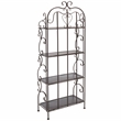 Safavieh Tyrique 4 Tier Iron Shelf Unit in Brown