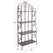 Safavieh Tyrique 4 Tier Iron Shelf Unit in Brown