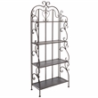 Safavieh Tyrique 4 Tier Iron Shelf Unit in Brown