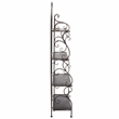 Safavieh Tyrique 4 Tier Iron Shelf Unit in Brown