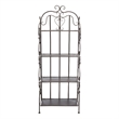 Safavieh Tyrique 4 Tier Iron Shelf Unit in Brown
