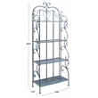 Safavieh Tyrique 4 Tier Iron Shelf Unit in Blue