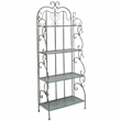 Safavieh Tyrique 4 Tier Iron Shelf Unit in Green