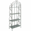 Safavieh Tyrique 4 Tier Iron Shelf Unit in Green