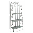 Safavieh Tyrique 4 Tier Iron Shelf Unit in Green