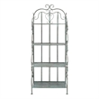 Safavieh Tyrique 4 Tier Iron Shelf Unit in Green