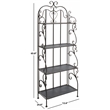 Safavieh Tyrique 4 Tier Iron Shelf Unit in Black / Rust
