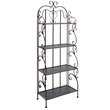 Safavieh Tyrique 4 Tier Iron Shelf Unit in Black / Rust