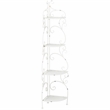 Safavieh Turuca 4 Tier Iron Corner Shelf in White