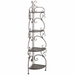 Safavieh Turuca 4 Tier Iron Corner Shelf  in Brown