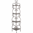 Safavieh Turuca 4 Tier Iron Corner Shelf  in Brown