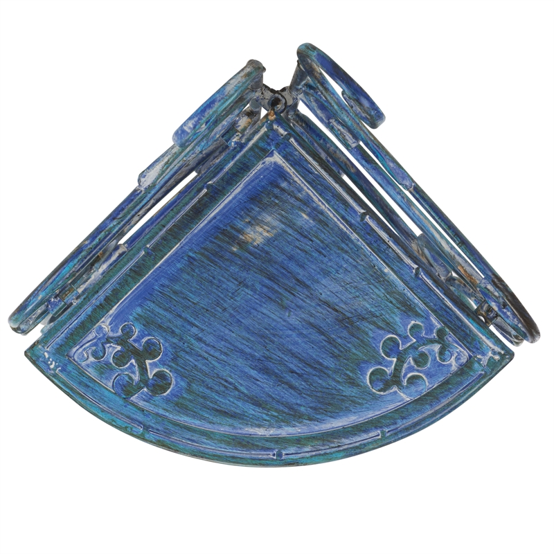 Safavieh Turuca 4 Tier Iron Corner Shelf  in Blue