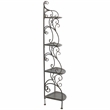 Safavieh Turuca 4 Tier Iron Corner Shelf  in Black / Rust
