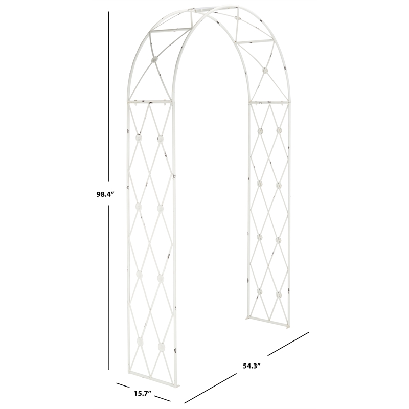 Safavieh Atticus Iron Archway in White