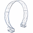 Safavieh Mizell Moon Iron Gateway in Blue