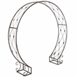 Safavieh Mizell Moon Iron Gateway in Black / Rust