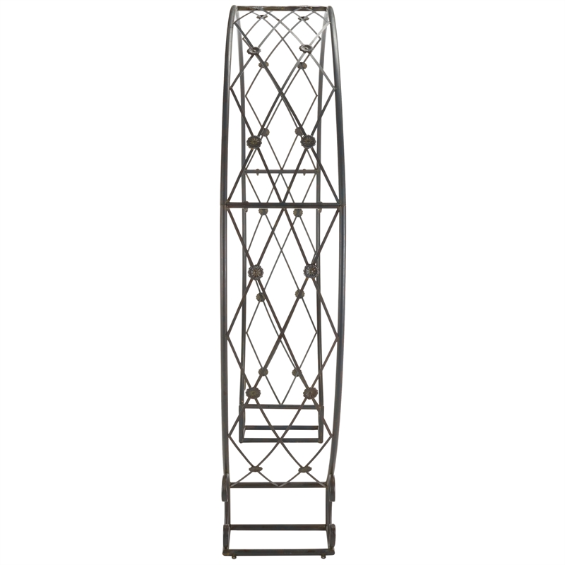 Safavieh Mizell Moon Iron Gateway in Black / Rust