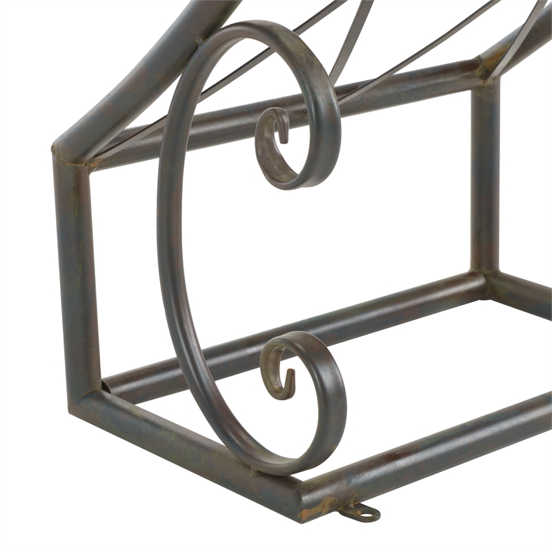 Safavieh Mizell Moon Iron Gateway in Black / Rust