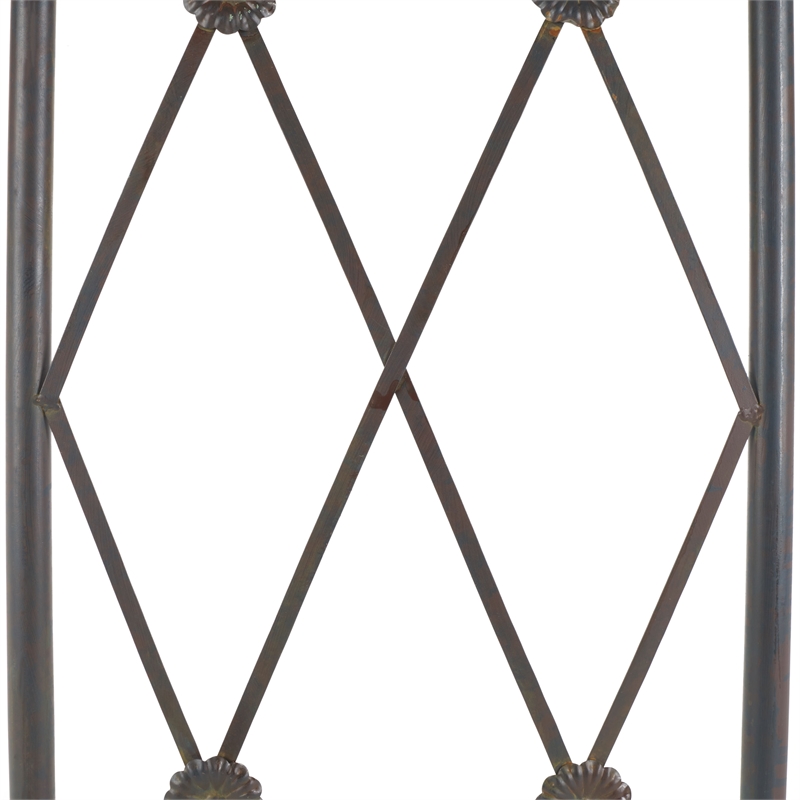 Safavieh Mizell Moon Iron Gateway in Black / Rust