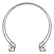 Safavieh Mizell Moon Iron Gateway in Black / Rust