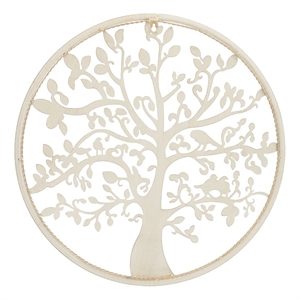 Safavieh 20&quot Tree Of Life Iron Wall Art in Pearl / White