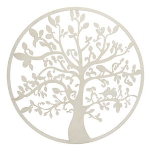 Safavieh 31.5&quot Tree Of Life Iron Wall Art in Pearl / White